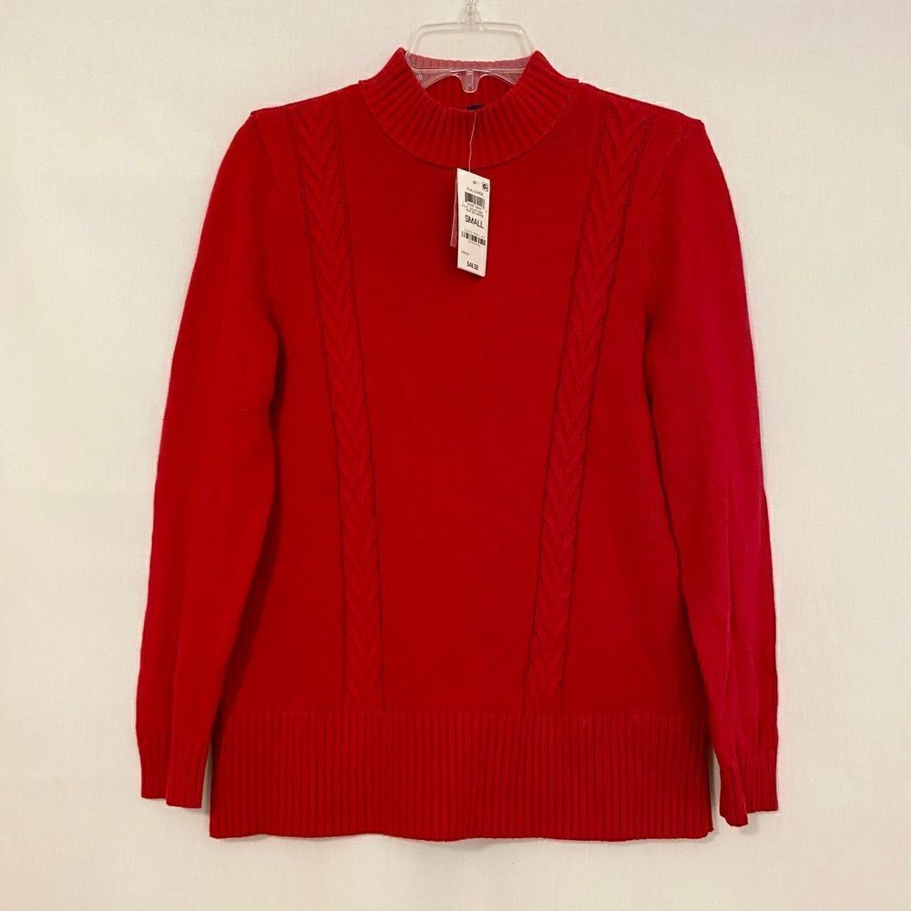 NWT Karen Scott red knit sweater size small